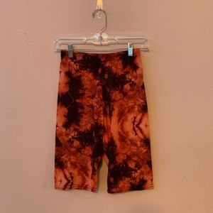 PLT acid wash biker shorts